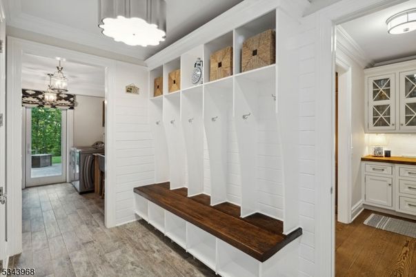 Interior, Pendant Lights, Washer, Wood Texture Flooring