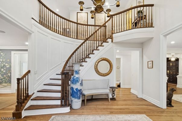 Chandelier, Interior, Pendant Lights, Recessed Lighting, Wood Texture Flooring