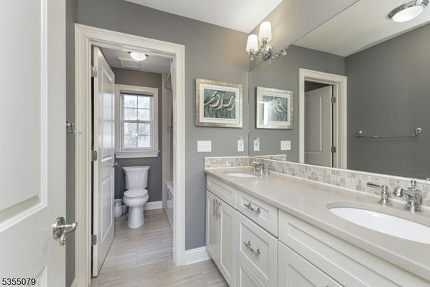 Bathroom, Dual Sink Vanities, Interior, Wood Texture Flooring