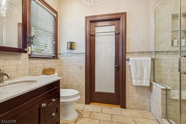 Bathroom, Glass Shower, Interior, Stone Walls