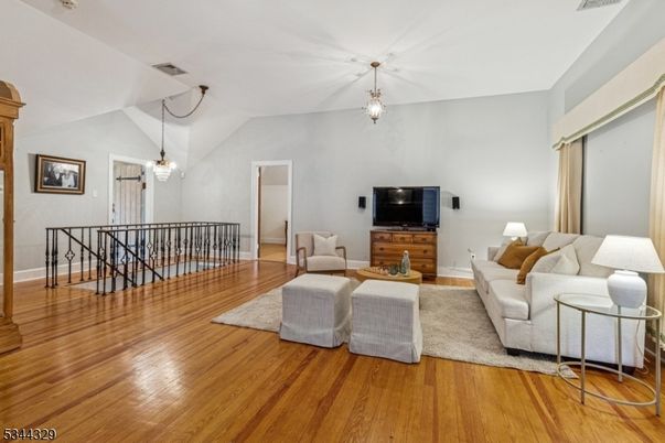 Interior, Living room, Pendant Lights, Wood Texture Flooring