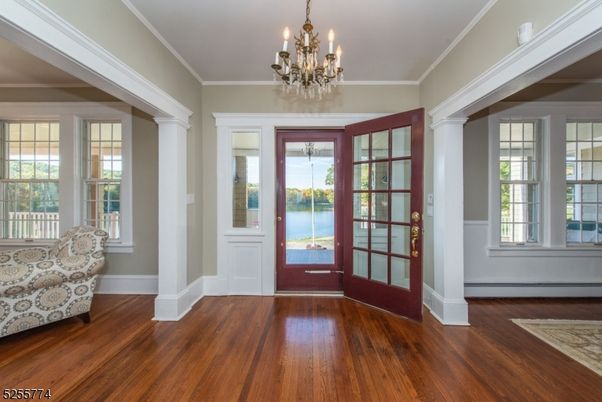 Chandelier, Interior, Wood Texture Flooring