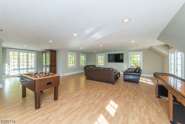 Game Room, Interior, Living room, Recessed Lighting, Wood Texture Flooring