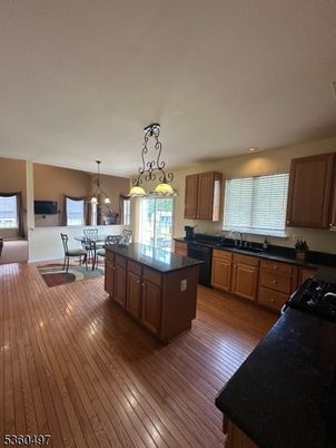 Dining room, Interior, Kitchen, Pendant Lights, Wood Texture Flooring