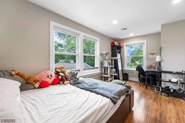 Bedroom, Home Office, Interior, Recessed Lighting, Wood Texture Flooring