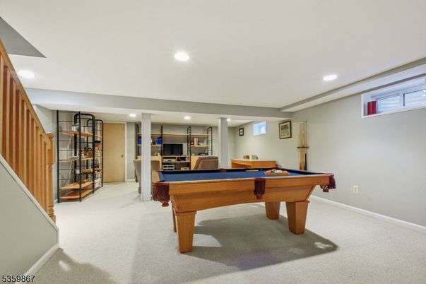 Billiard Table, Game Room, Interior, Recessed Lighting