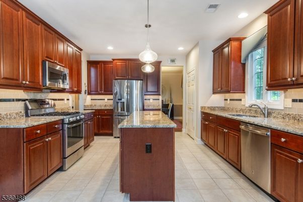 Interior, Kitchen, Pendant Lights, Recessed Lighting, Stainless Steel Appliances