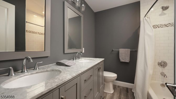 Bathroom, Dual Sink Vanities, Interior, Wood Texture Flooring