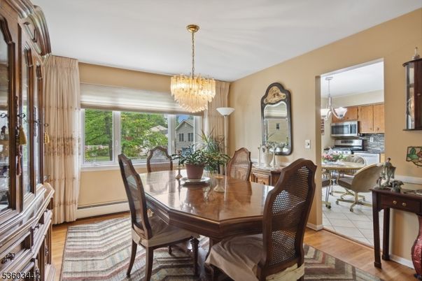 Chandelier, Dining room, Interior, Kitchen, Wood Texture Flooring