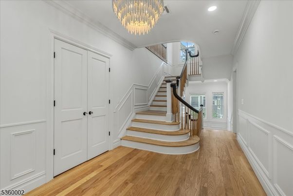 Chandelier, Interior, Recessed Lighting, Wood Texture Flooring