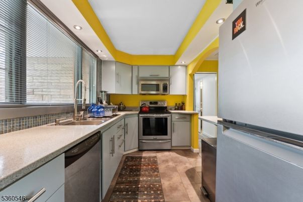 Interior, Kitchen, Recessed Lighting, Stainless Steel Appliances