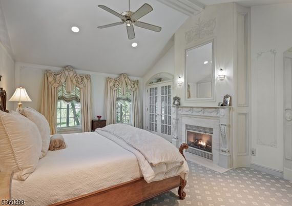 Bedroom, Fireplace, Interior, Recessed Lighting