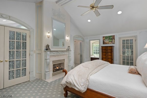 Bedroom, Fireplace, Interior, Recessed Lighting