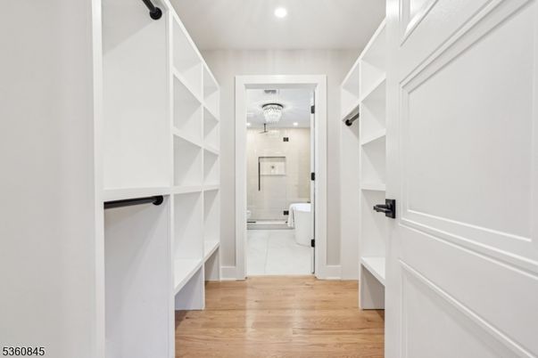 Chandelier, Interior, Recessed Lighting, Walk-in Closets, Wood Texture Flooring
