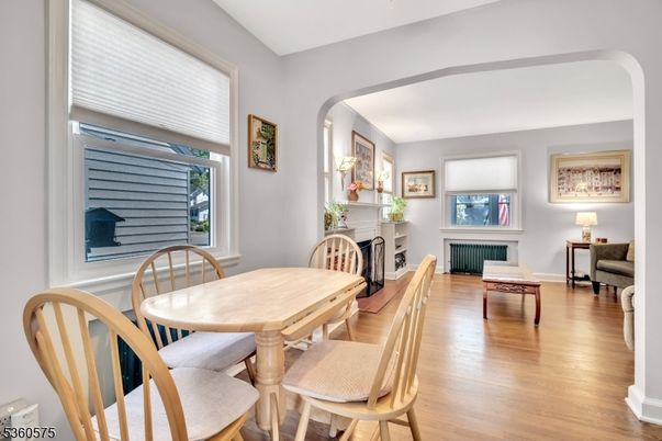 Dining room, Fireplace, Interior, Wood Texture Flooring