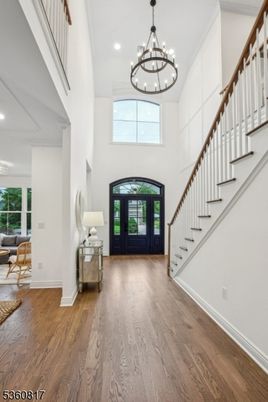 Chandelier, Interior, Recessed Lighting, Wood Texture Flooring