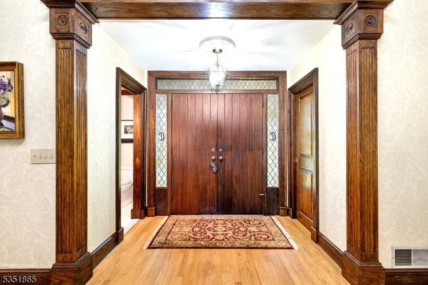 Chandelier, Interior, Wood Texture Flooring