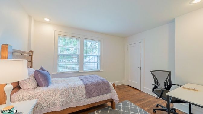 Bedroom, Home Office, Interior, Recessed Lighting, Wood Texture Flooring