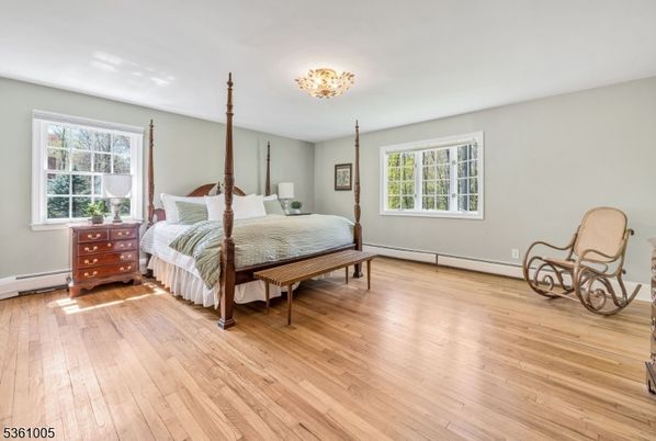 Bedroom, Chandelier, Interior, Wood Texture Flooring