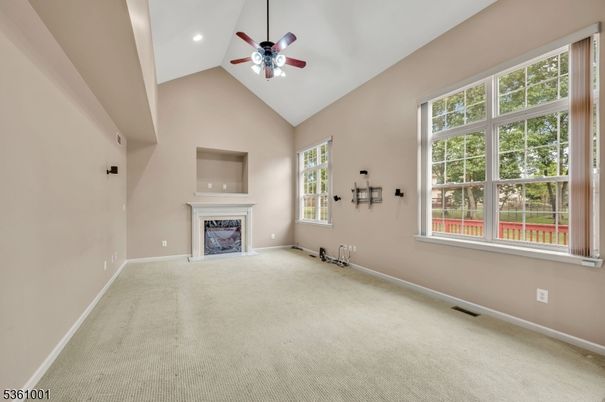 Empty room, Fireplace, Interior, Recessed Lighting