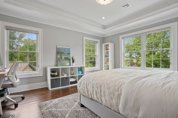Bedroom, Home Office, Interior, Recessed Lighting, Wood Texture Flooring