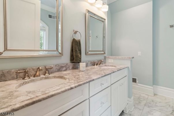 Bathroom, Dual Sink Vanities, Interior, Marble