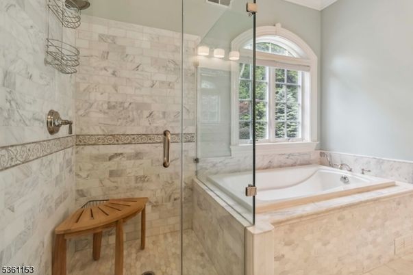 Bathroom, Glass Shower, Interior, Marble Walls