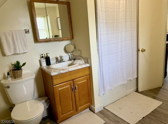 Bathroom, Interior, Tile Countertops, Wood Texture Flooring