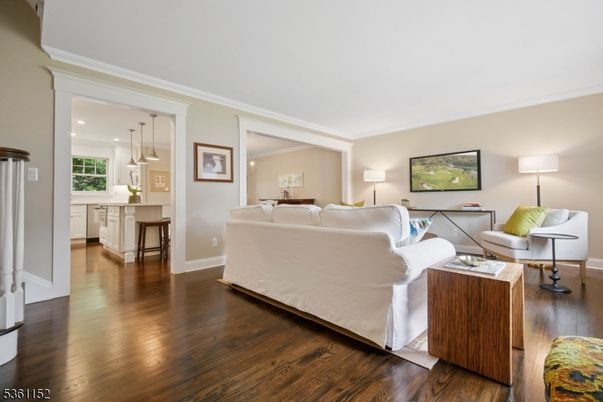 Interior, Kitchen, Living room, Pendant Lights, Recessed Lighting, Wood Texture Flooring