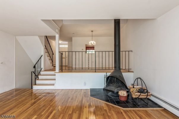 Chandelier, Fireplace, Interior, Pendant Lights, Wood Texture Flooring