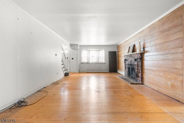 Empty room, Fireplace, Interior, Wood Texture Flooring, Wooden Walls