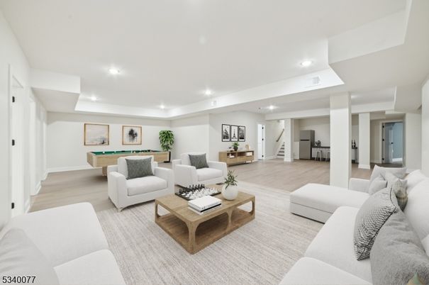 Billiard Table, Game Room, Interior, Living room, Recessed Lighting, Wood Texture Flooring