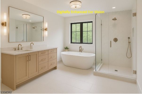 Bathroom, Dual Sink Vanities, Free Standing Baths, Glass Shower, Interior, Recessed Lighting