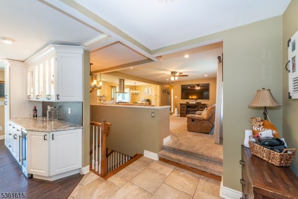 Chandelier, Interior, Kitchen, Pendant Lights, Recessed Lighting, Wood Texture Flooring