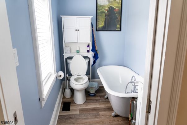 Bathroom, Free Standing Baths, Interior, Wood Texture Flooring