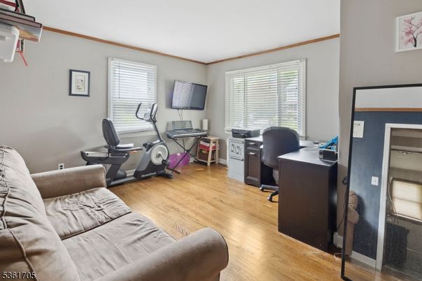 Fitness Equipment, Home Office, Interior, Wood Texture Flooring