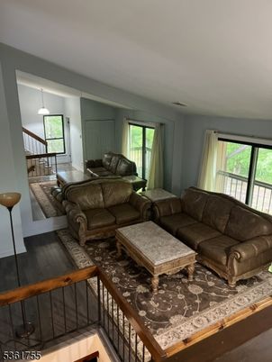 Interior, Living room, Pendant Lights, Wood Texture Flooring