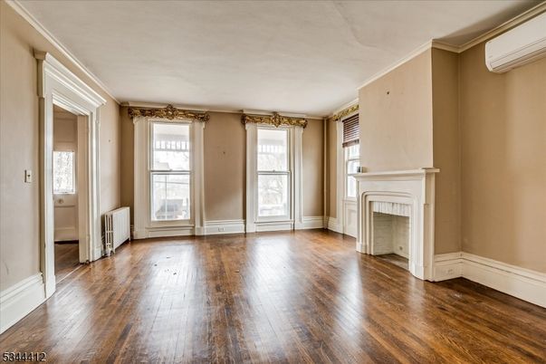 Empty room, Fireplace, Interior, Wood Texture Flooring