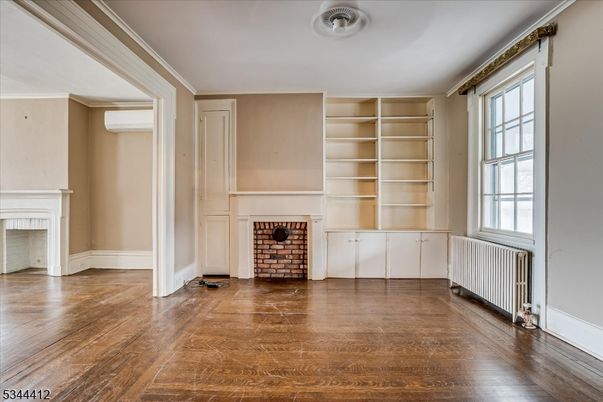 Empty room, Fireplace, Interior, Wood Texture Flooring