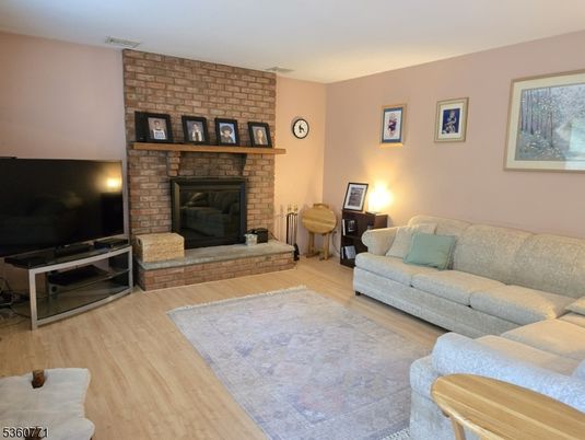 Fireplace, Interior, Living room, Stone Walls, Wood Texture Flooring