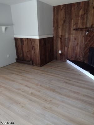 Empty room, Fireplace, Interior, Wood Texture Flooring, Wooden Walls