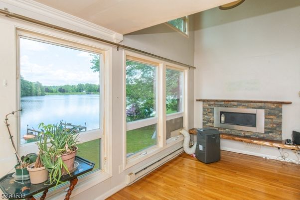 Fireplace, Interior, Water, Wood Texture Flooring