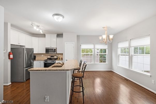 Chandelier, Interior, Kitchen, Wood Texture Flooring