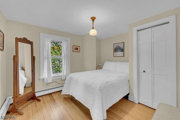 Bedroom, Interior, Pendant Lights, Wood Texture Flooring