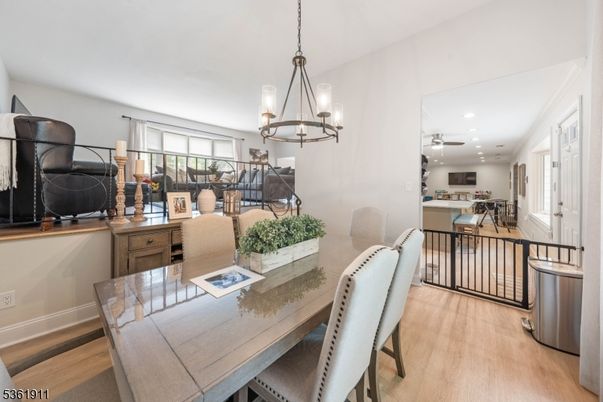 Chandelier, Dining room, Interior, Pendant Lights, Recessed Lighting, Wood Texture Flooring