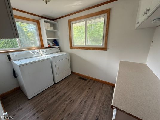 Interior, Washer, Wood Texture Flooring