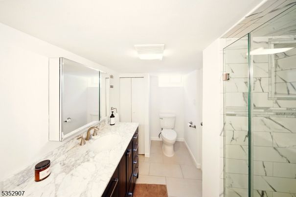 Bathroom, Glass Shower, Interior, Marble Walls
