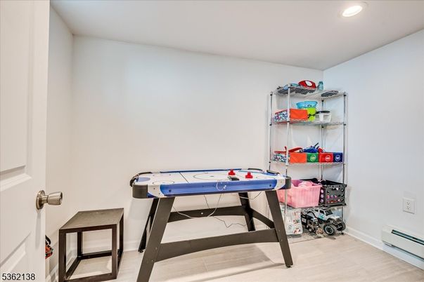 Game Room, Interior, Recessed Lighting, Wood Texture Flooring