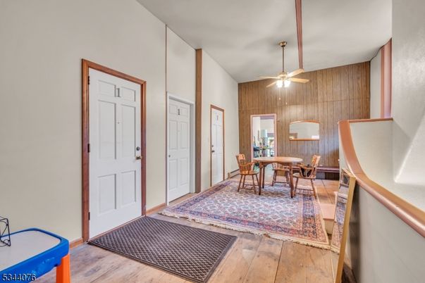 Dining room, Interior, Wood Texture Flooring, Wooden Walls