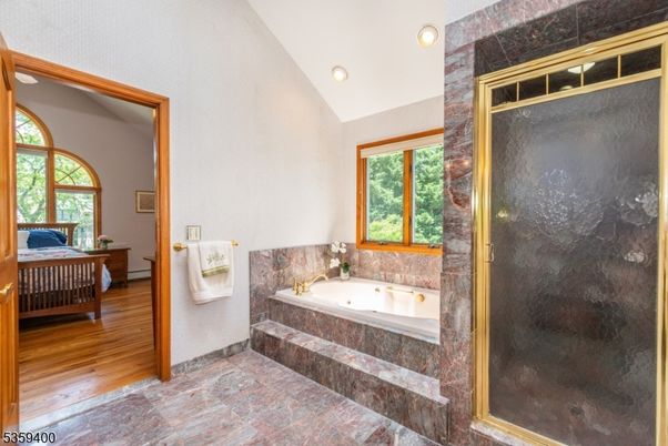 Bathroom, Interior, Recessed Lighting, Wood Texture Flooring